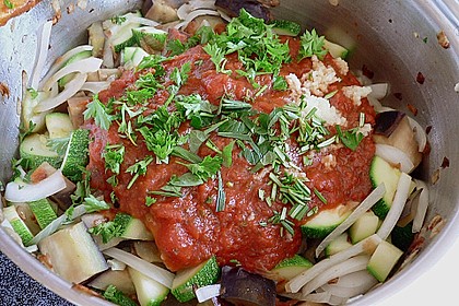 Gem&uuml;se - Knoblauch - Nudeln mit Schafsk&auml;se 1