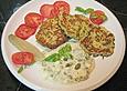 Zucchinipuffer mit Sauce tartare