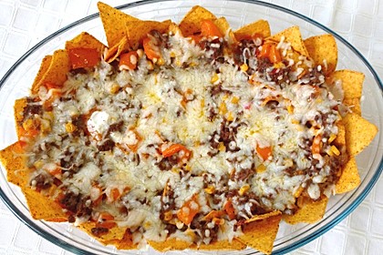 Feuermohns feurige überbackene Nachos 6