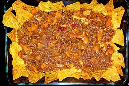 Feuermohns feurige überbackene Nachos 35