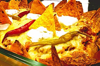 Feuermohns feurige überbackene Nachos 8