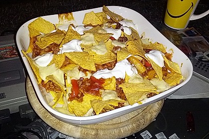 Feuermohns feurige überbackene Nachos 19