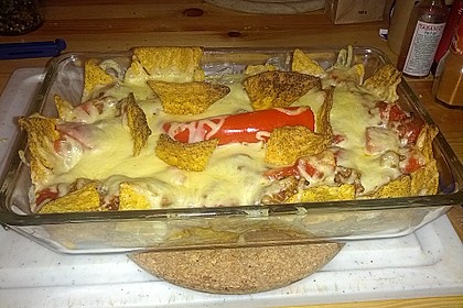 Feuermohns feurige überbackene Nachos 40