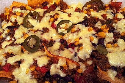 Feuermohns feurige überbackene Nachos 3