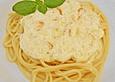Vegetarische Spaghetti nach Art Carbonara