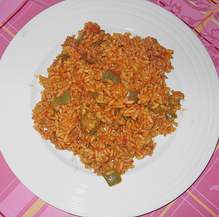 Paprika - Reis - Hackfleisch - Topf (Rezept mit Bild