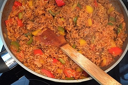 Paprika - Reis - Hackfleisch - Topf 8