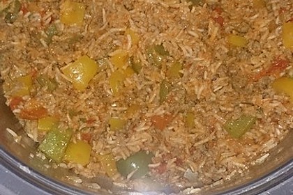 Paprika - Reis - Hackfleisch - Topf 13