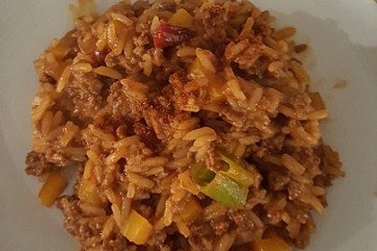 Paprika - Reis - Hackfleisch - Topf 9