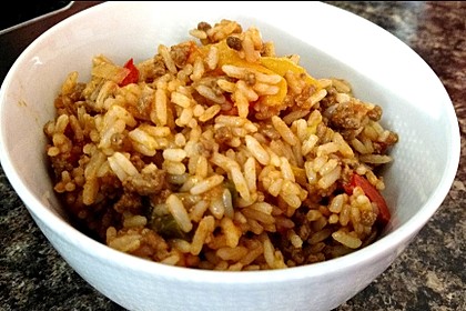 Paprika - Reis - Hackfleisch - Topf 3