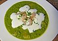 Erbsensuppe mit Shrimps