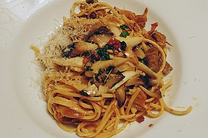 Kr&auml;uterseitlinge mit Pasta 5