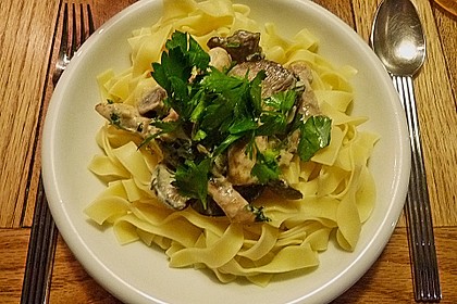 Kr&auml;uterseitlinge mit Pasta 7