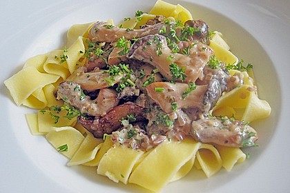 Kr&auml;uterseitlinge mit Pasta 2