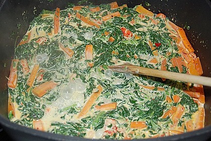 Scharfe Spinat - Tagliatelle