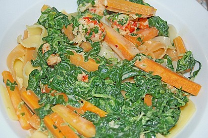 Scharfe Spinat - Tagliatelle 1