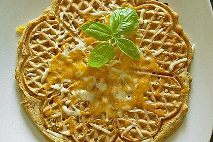 Kr&auml;uterwaffeln mit Kochschinken