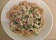 Vollkornnudeln mit Zucchini - Sahne