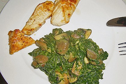 Champignon - Spinat - Pfanne 12