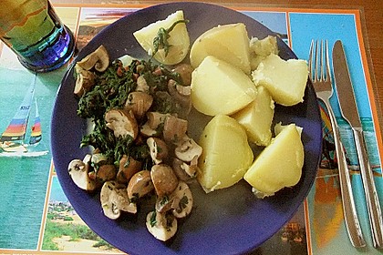 Champignon - Spinat - Pfanne 17