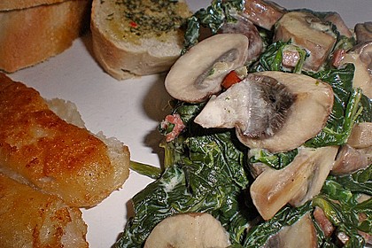 Champignon - Spinat - Pfanne 10
