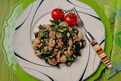 Champignon - Spinat - Pfanne 1