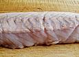 Seelachsfilet und Nordseekrabben an Blattsalat