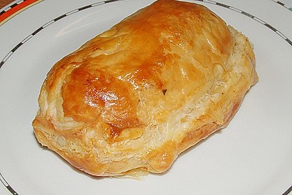 Blätterteigpäckchen mit Lachs, Schafskäse und Spinat 5