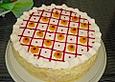 Torte nach Art Pfirsich Melba