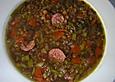 Linsensuppe mit Knoblauch