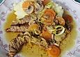 Mariniertes Rindfleisch mit Gem&uuml;se