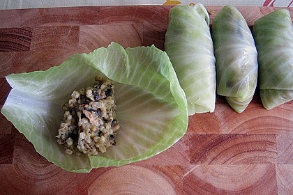 Krautwickel mit Erbsen - Graupen - F&uuml;llung