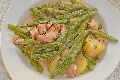 Bohnen - Kasseler - Pfanne 1