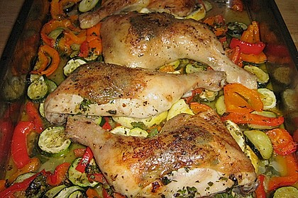 Zitronenh&auml;hnchen mit r&ouml;mischen Nocken