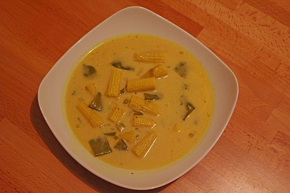 Asiatische Suppe Mit Kokosmilch Und Zitronengras