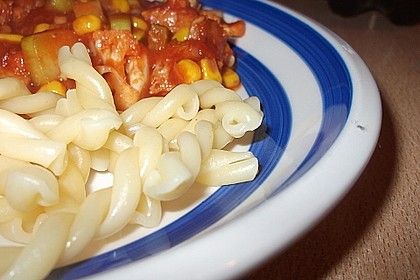 Spaghetti mit Zucchini und Pilzen 1
