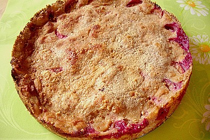 Zwetschgenkuchen mit Sahne - Mandelguss 2