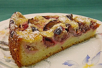 Zwetschgenkuchen mit Sahne - Mandelguss 13