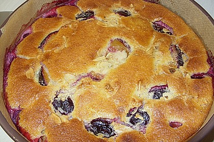 Zwetschgenkuchen mit Sahne - Mandelguss 14