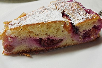 Zwetschgenkuchen mit Sahne - Mandelguss 16
