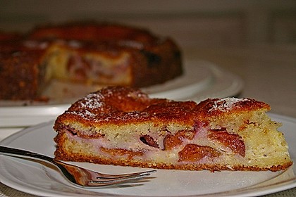 Zwetschgenkuchen mit Sahne - Mandelguss 21