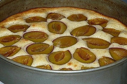 Zwetschgenkuchen mit Sahne - Mandelguss 23