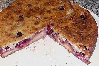 Zwetschgenkuchen mit Sahne - Mandelguss 26