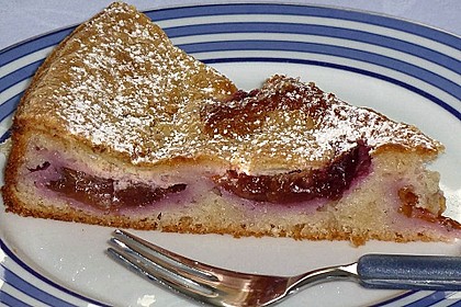 Zwetschgenkuchen mit Sahne - Mandelguss 27