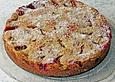 Zwetschgenkuchen mit Sahne - Mandelguss