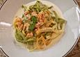 Tagliatelle mit Lachs in Prosecco - Zitronenrahm