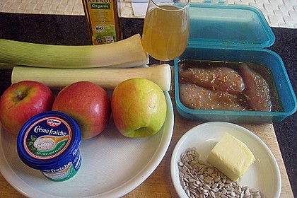 Hähnchenbrustfilet asiatisch mariniert auf Apfel - Porreegemüse 8