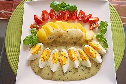 Eierragout in Kräutersoße
