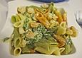 Pasta mit Spinat und Shrimps