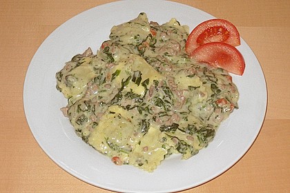 Hackfleisch - Ravioli - Gratin